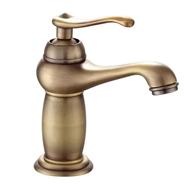 Basin Mixer Tap - Antique Brass Bathroom Sink Faucets Single