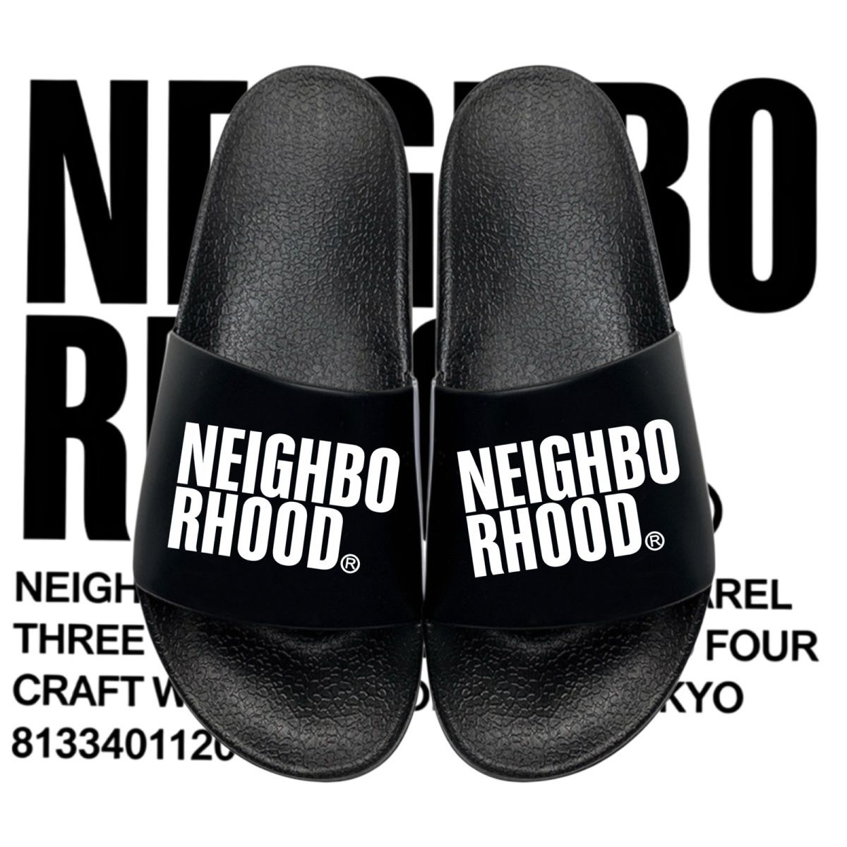 Home Bathroom Wear - NEIGHBORHOOD NBHD Unisex Thick‑Sole Non‑Slip Slides,