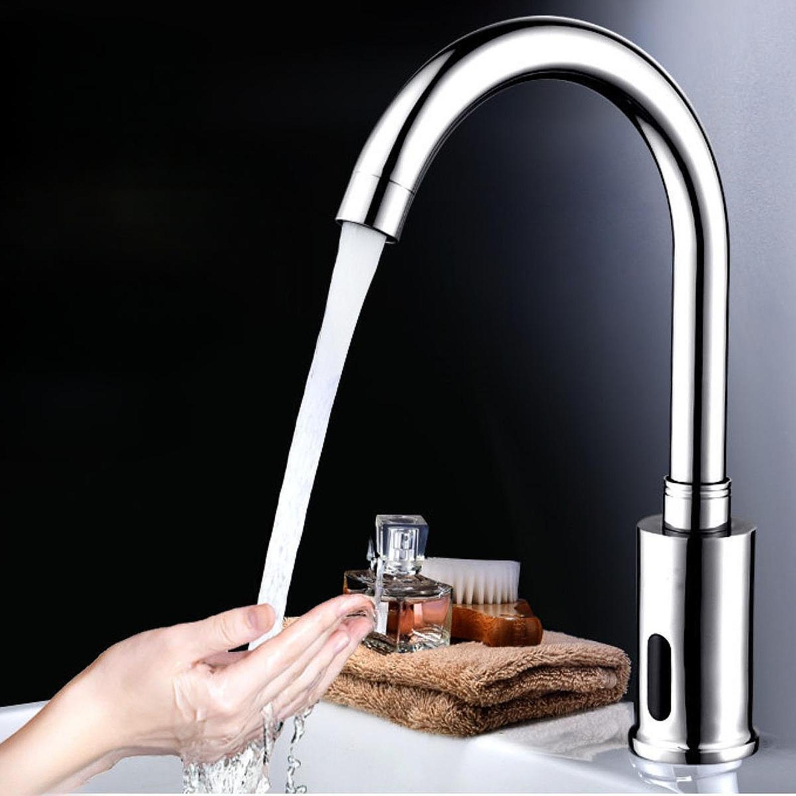 Basin Mixer Tap - Alloy Automatic Sensor Bathroom Sink Faucet