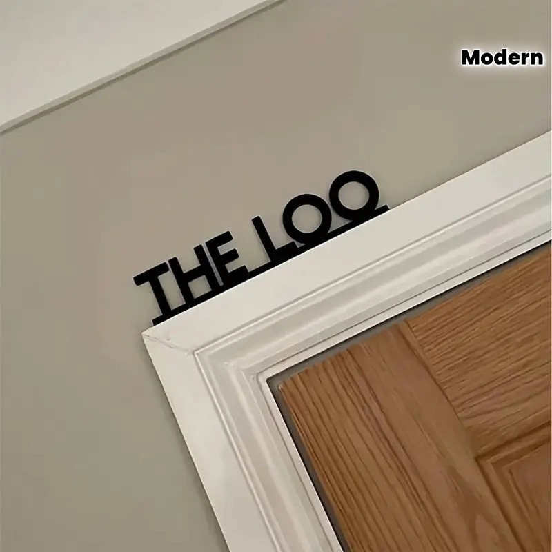Home Bathroom Door Signs - CIFBUY Acrylic Wall Art The Loo