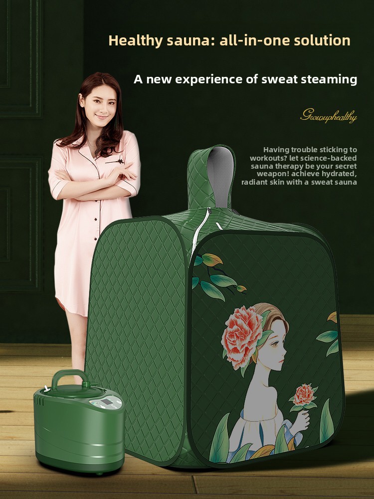 Home Bathroom With Sauna - Sweating Box Home Full-Body Detox Sauna