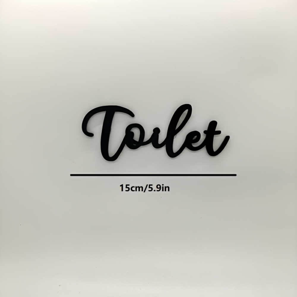 Home Bathroom Door Signs - CIFBUY Modern Plastic Letter Sign Directional