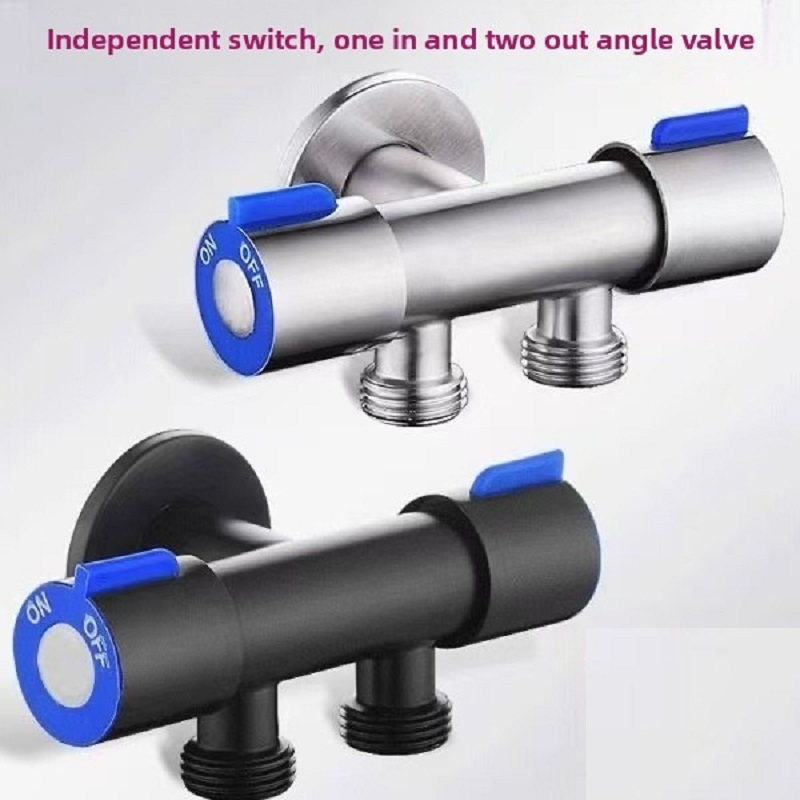 Basin Mixer Tap - Stainless Steel Faucet Double Outlet Water