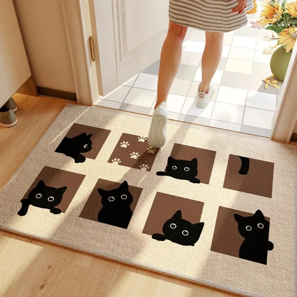 Home Bathroom Wear - VIKAMA Ins Cartoon Pet Entrance Door