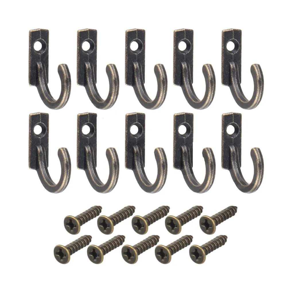Home Bathroom Equipment - 10pcs European Retro Small Hook Retro