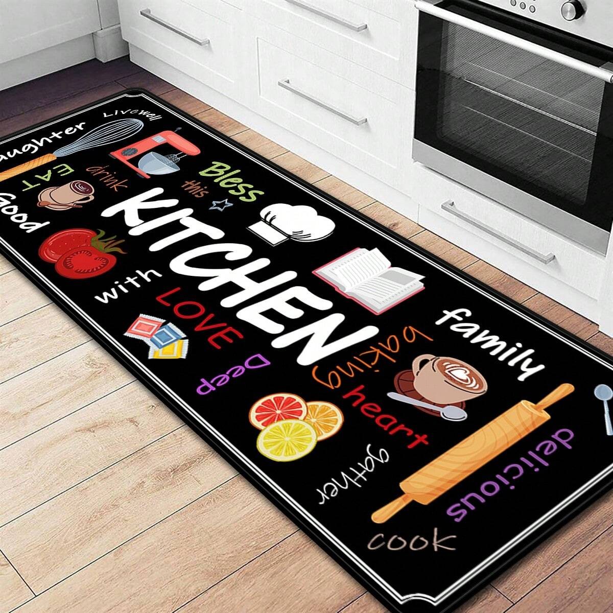 Home Bathroom Wear - VIKAMA 1/2 pcs Kitchen Printed Floor