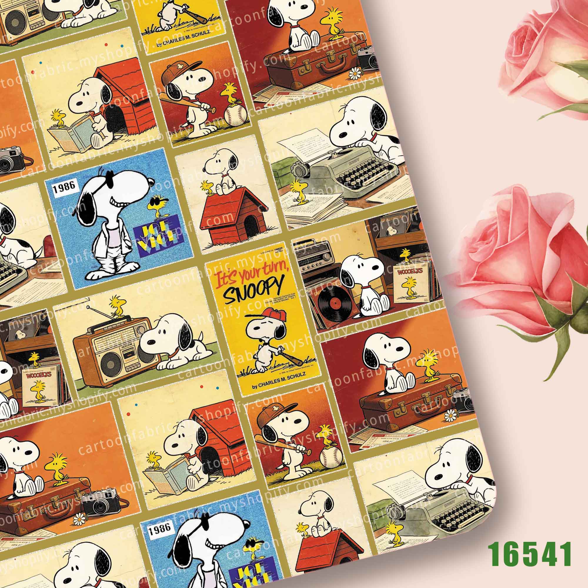 Home Bathroom Equipment - TAKARA TOMY Snoopy Fabric140x50CM Cartoon Printed