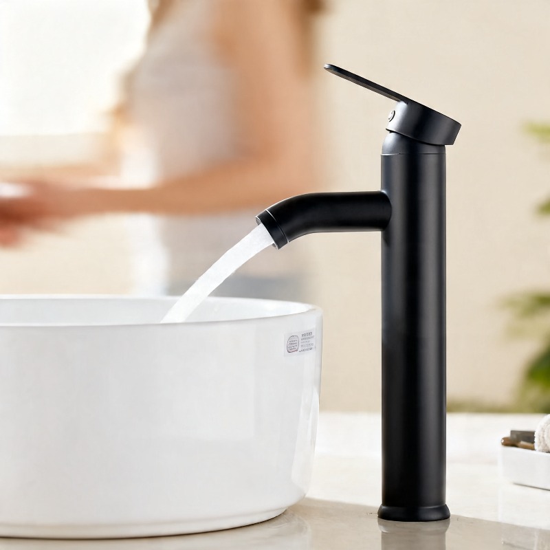 Basin Mixer Tap - Black Basin Faucet Bathroom Washbasin Water