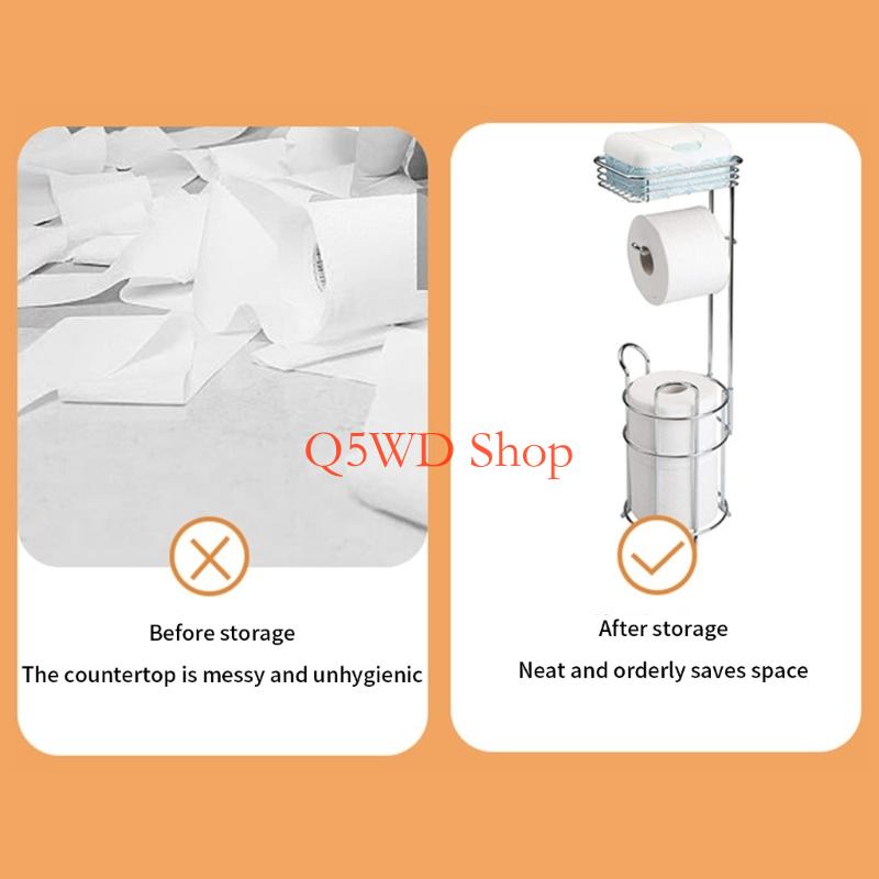 Home Bathroom Upgrades - Q5WD Adjusted Iron Standing Bathroom Tissue