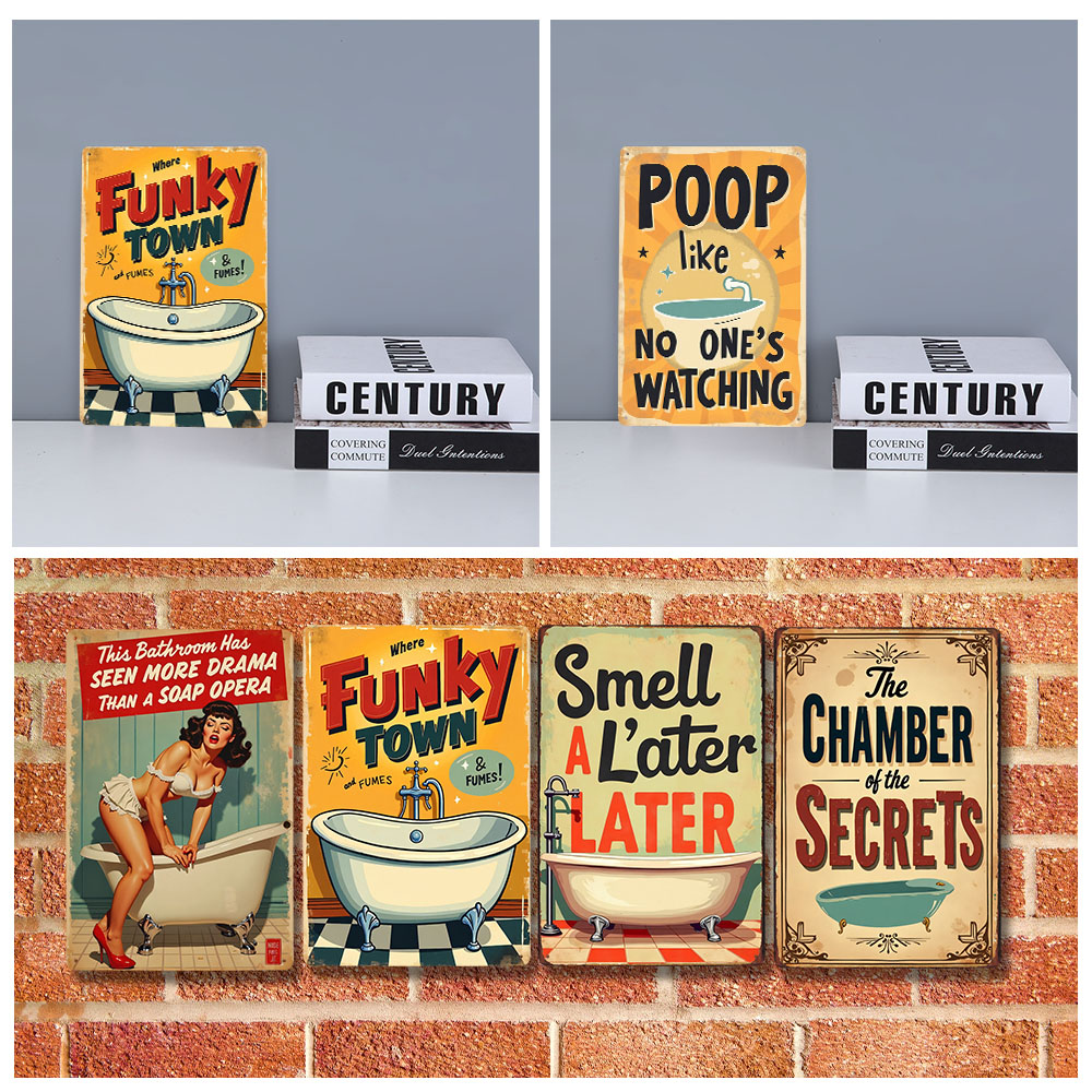 Funny Bathroom Rules Vintage M - Home Bathroom Ideas 评论和价格