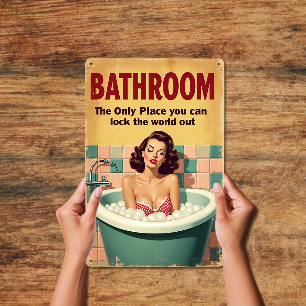 Funny Bathroom Rules Vintage M - Home Bathroom Ideas 评论和价格