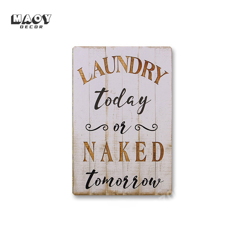 Slogan Metal Tin Sign Laundry  - Home Bathroom Decor 评论和价格