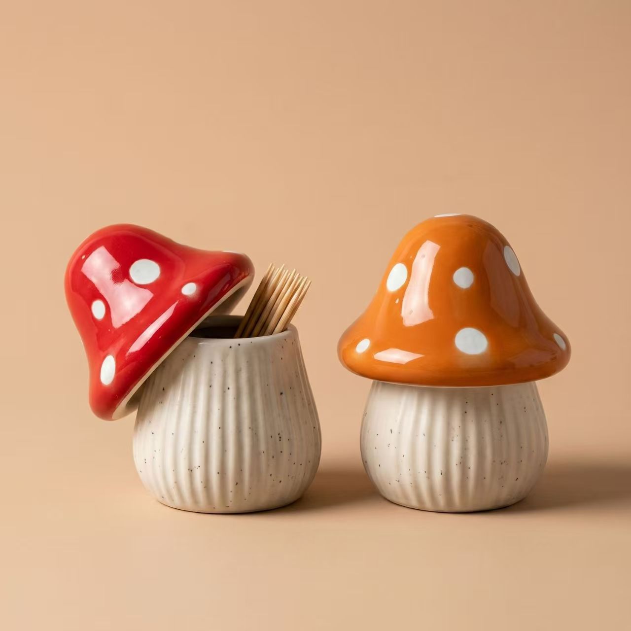 Cartoon Mushroom Ceramic Stora - Home Bathroom Decor 评论和价格