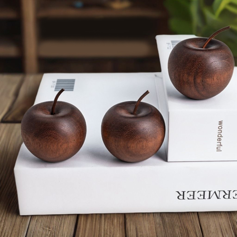 1PCS Of Wooden Apple Shaped Es - Home Bathroom Decor 评论和价格