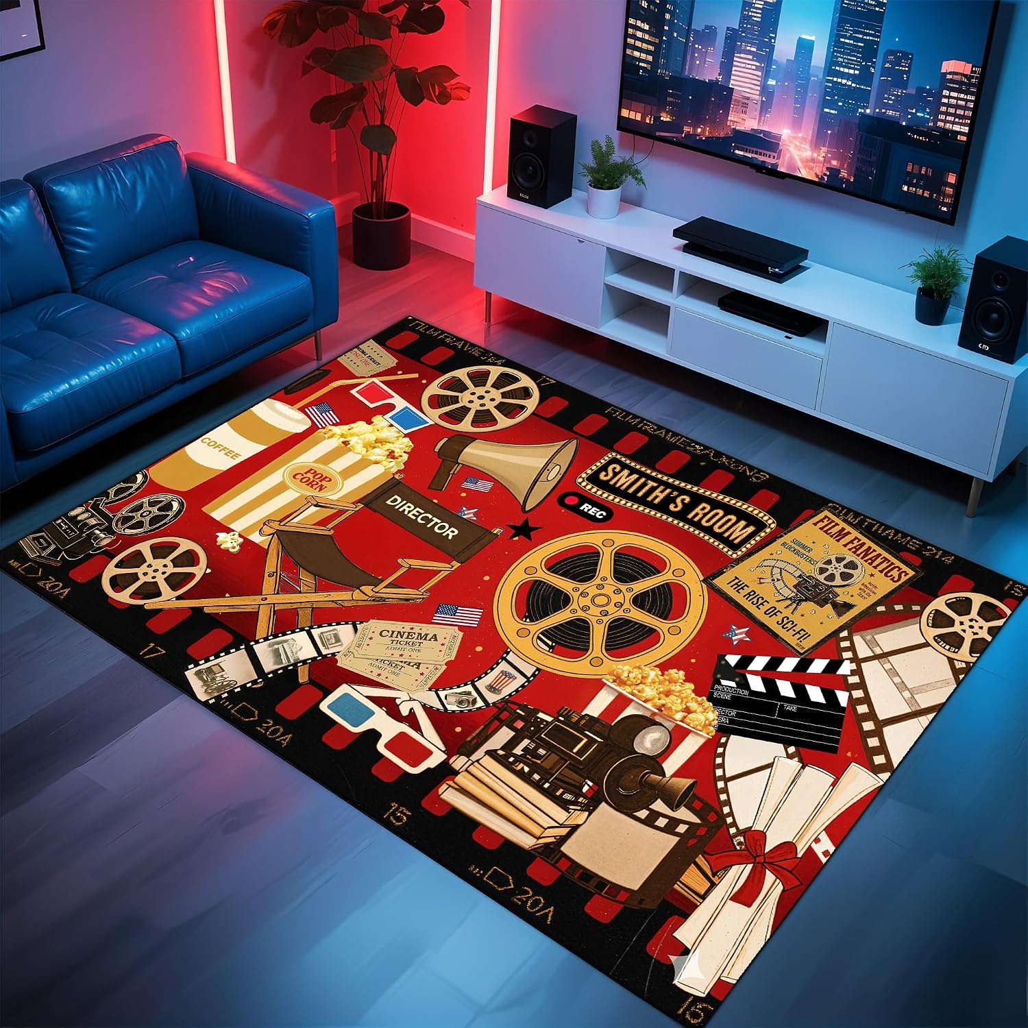 Custom Name Cinema Theme Carpe - Home Bathroom Name 评论和价格