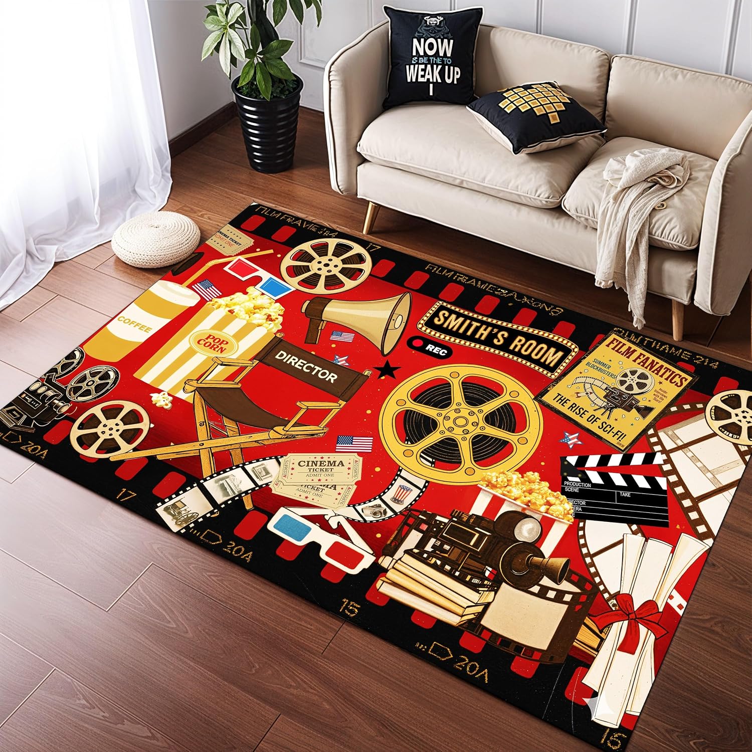 Custom Name Cinema Theme Carpe - Home Bathroom Name 评论和价格