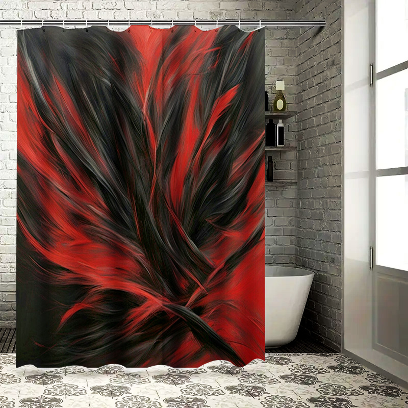 Red and Black Abstract Print S - Home Bathroom Ideas 评论和价格