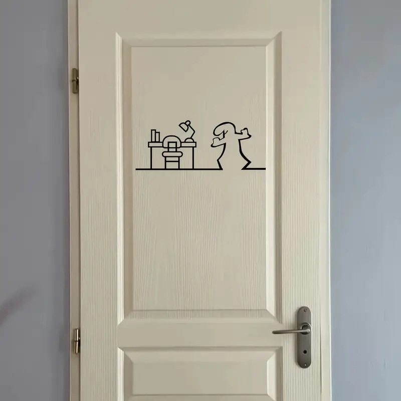 .1pc La Linea Minimalist Line  - Home Bathroom Door Signs 评论和价格