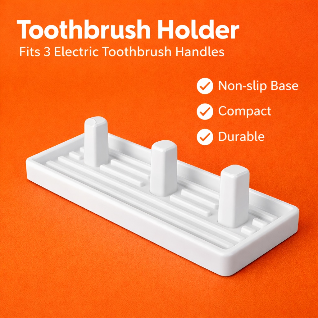 3-Slot Plastic Toothbrush Hold - Toothbrush Holder Set 评论和价格