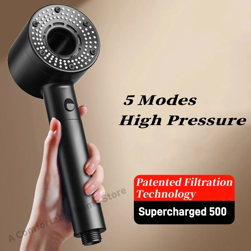 5 Modes Shower Head High Press - Home Bathroom Upgrades 评论和价格