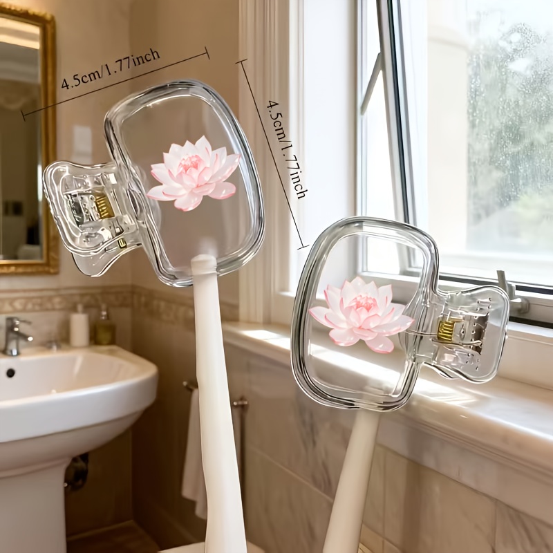 Beautiful Lotus 2pcs Toothbrus - Toothbrush Holder Set 评论和价格