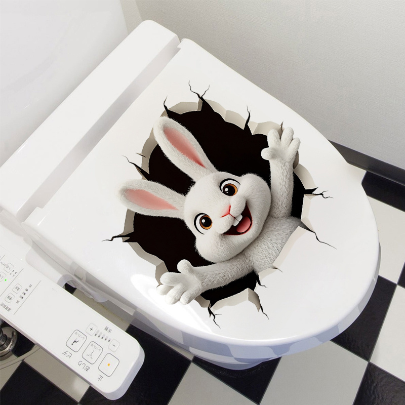 2D Flat 1-Piece Fun Animal-The - Home Bathroom Tiles Design 评论和价格