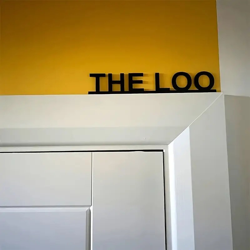 CIFBUY Acrylic Wall Art The Lo - Home Bathroom Door Signs 评论和价格