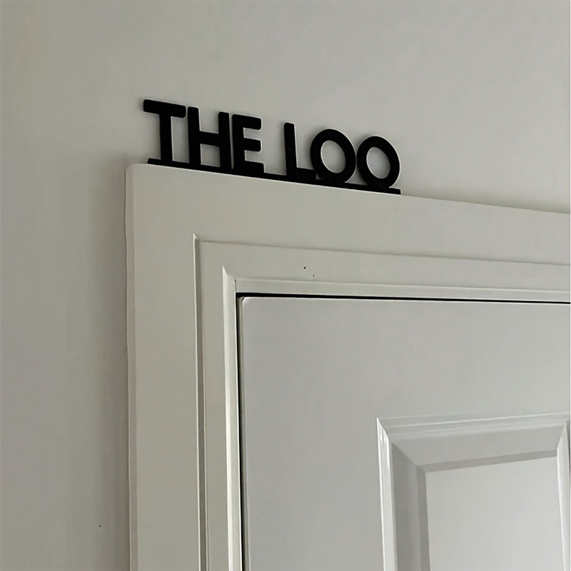 CIFBUY Acrylic Wall Art The Lo - Home Bathroom Door Signs 评论和价格