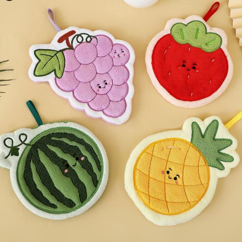 Fruit Hand Towel Kitchen Absor - Home Bathroom Supplies 评论和价格