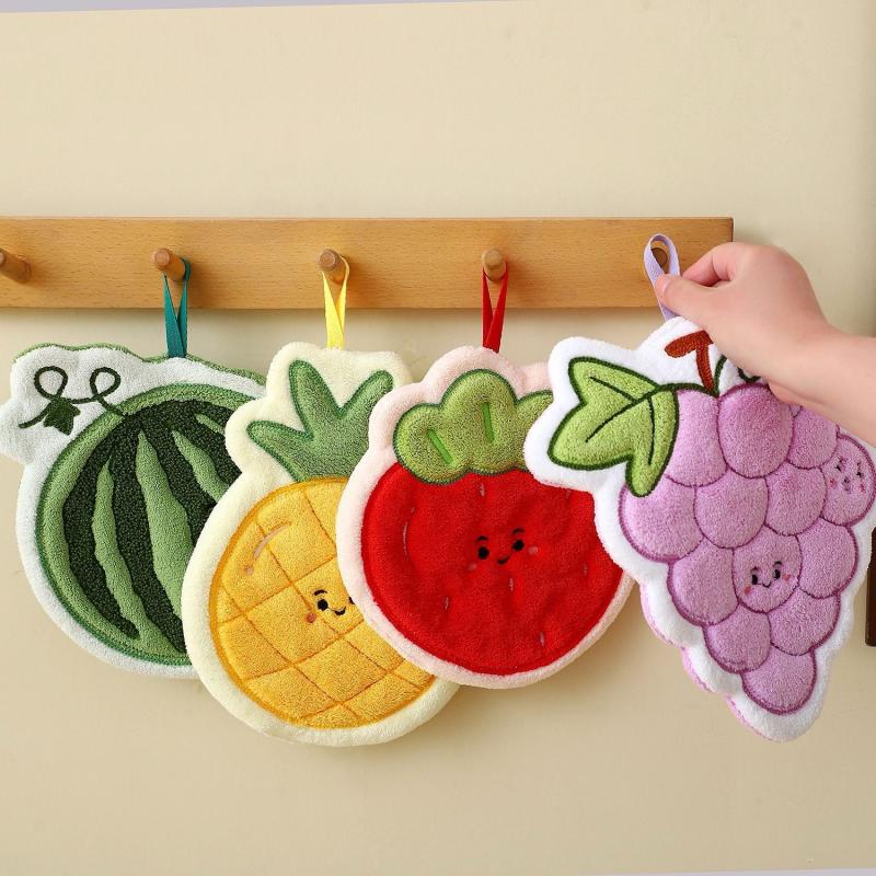 Fruit Hand Towel Kitchen Absor - Home Bathroom Supplies 评论和价格