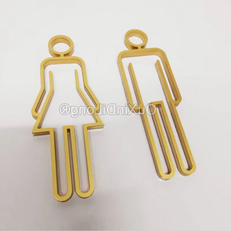 Hollow Acrylic Toilet Symbol B - Home Bathroom Door Signs 评论和价格