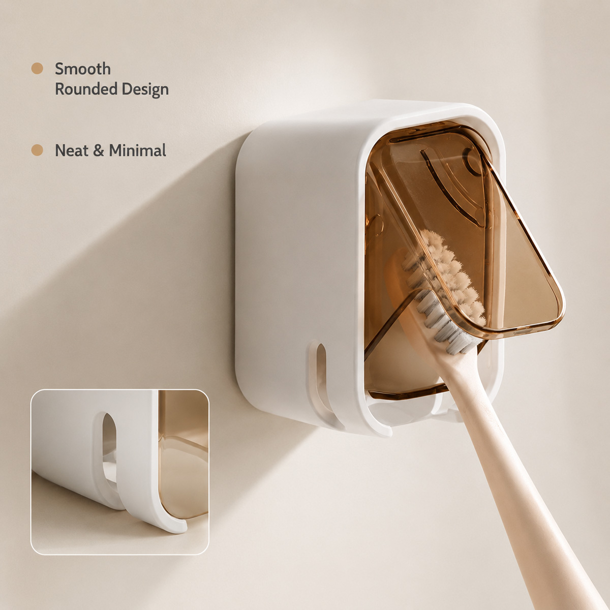 1/2PCS Wall Mounted Toothbrush - Toothbrush Holder Set 评论和价格