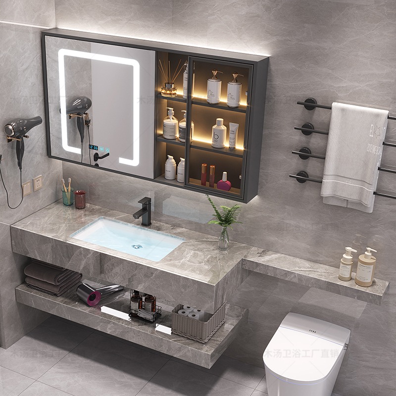 Vanity Mirror Cupboard Makeup  - Home Bathroom Partition Wall 评论和价格