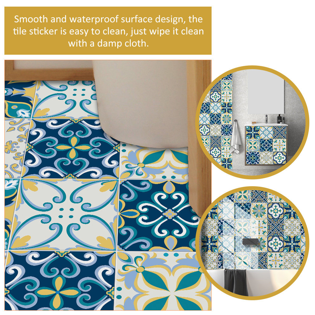 20pcs PVC Peel Sticker Tile Wa - Home Bathroom Tiles Design 评论和价格