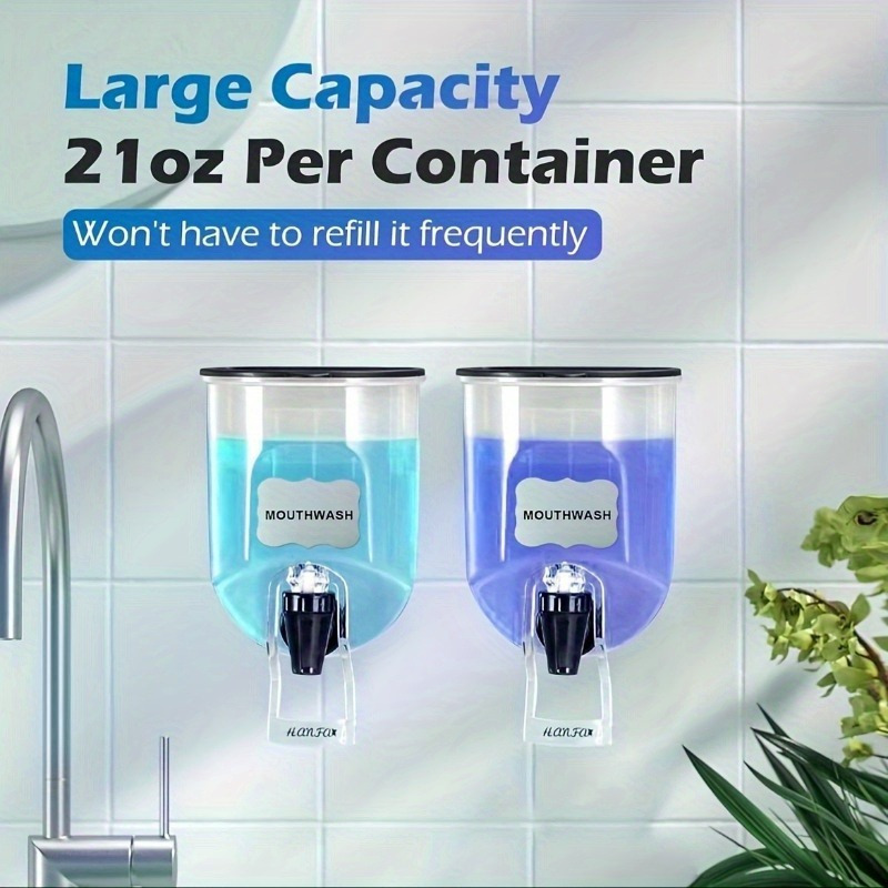 2PCS 600ml Mouthwash Dispenser - Home Bathroom Equipment 评论和价格