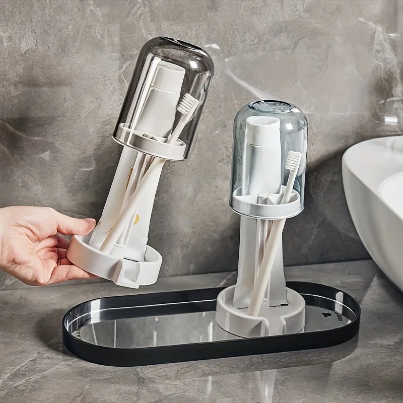 1pc Multifunctional Plastic To - Toothbrush Holder Set 评论和价格