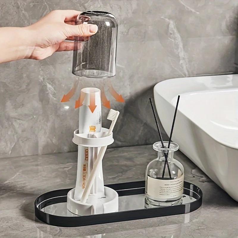 1pc Multifunctional Plastic To - Toothbrush Holder Set 评论和价格