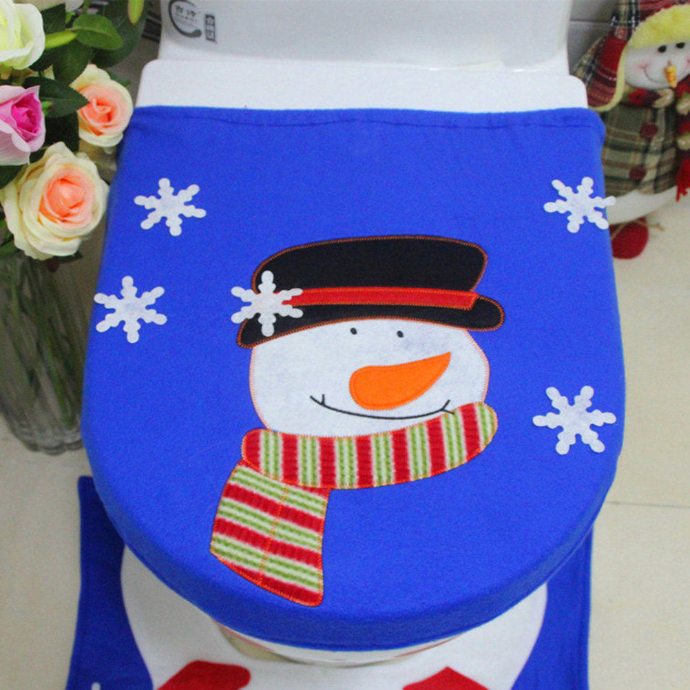 Snowman Themed Toilet Seat Cov - Home Bathroom Ideas 评论和价格