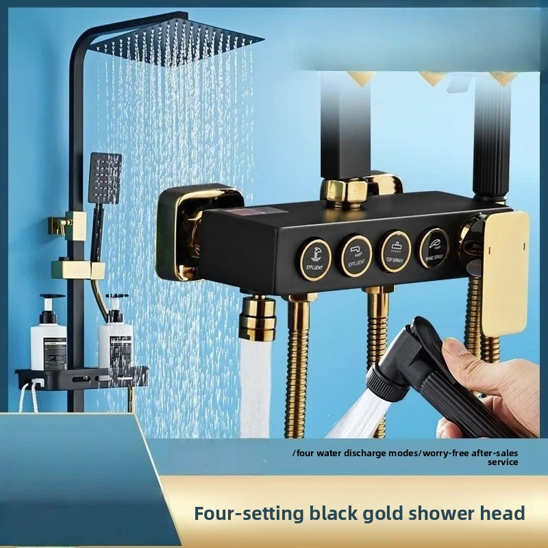 Black Gold Stainless Steel Sho - Home Bathroom Equipment 评论和价格