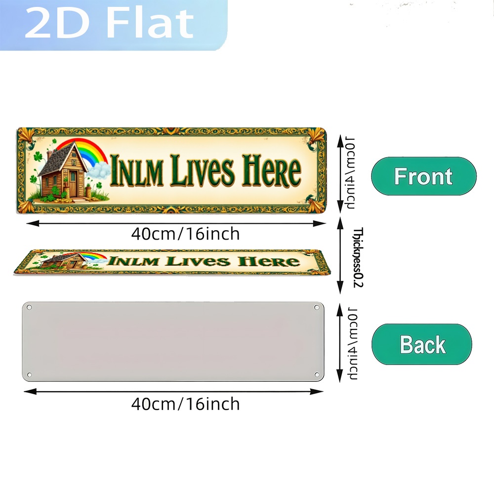 2D Flat, Vintage 'INLM Lives H - Home Bathroom Name 评论和价格