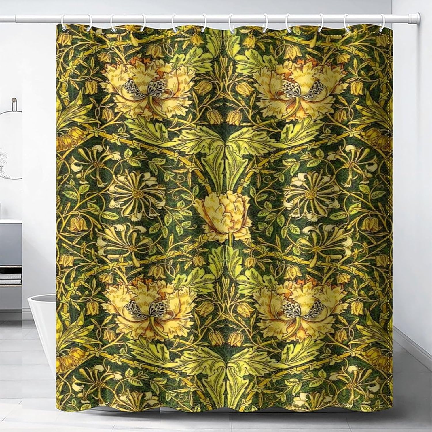 Waterproof Botanical Shower Cu - Home Bathroom Ideas 评论和价格
