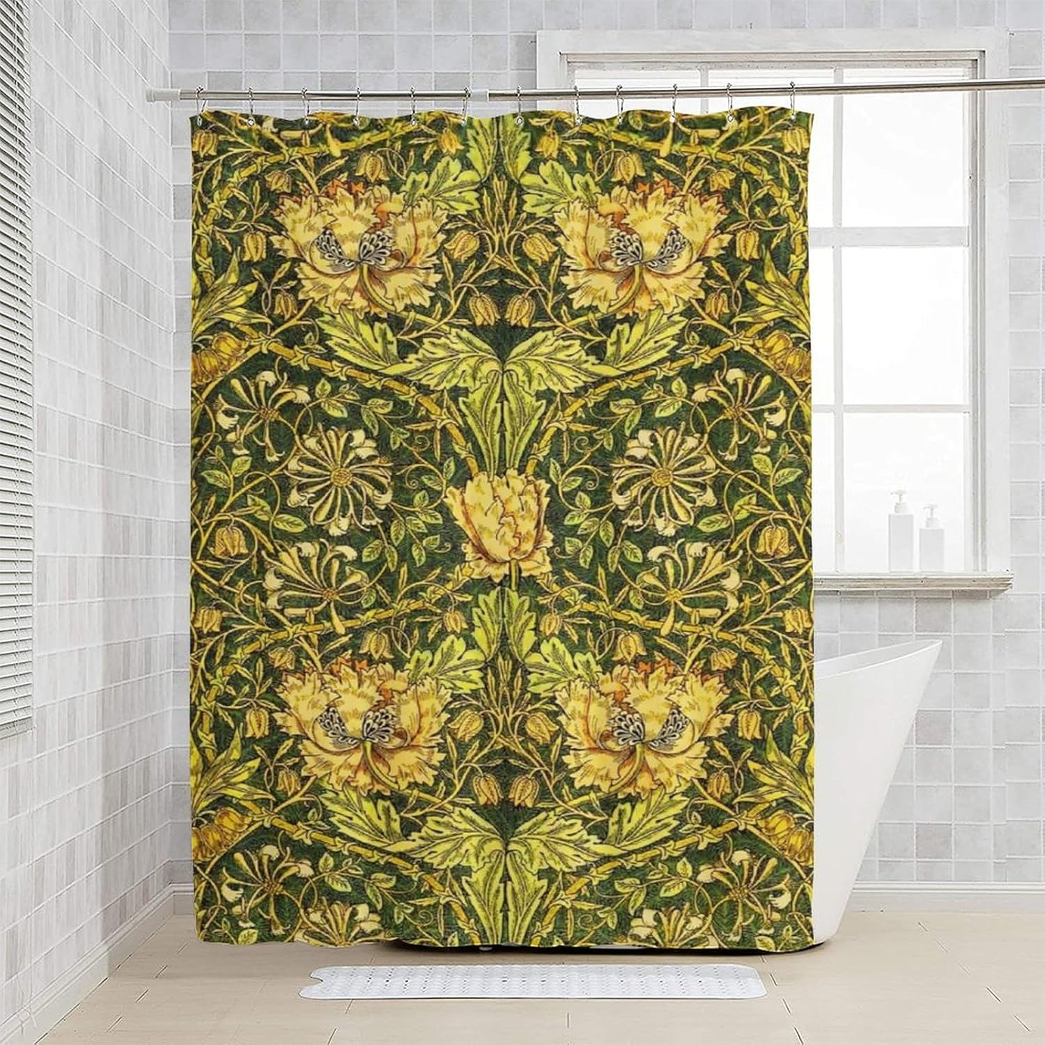 Waterproof Botanical Shower Cu - Home Bathroom Ideas 评论和价格