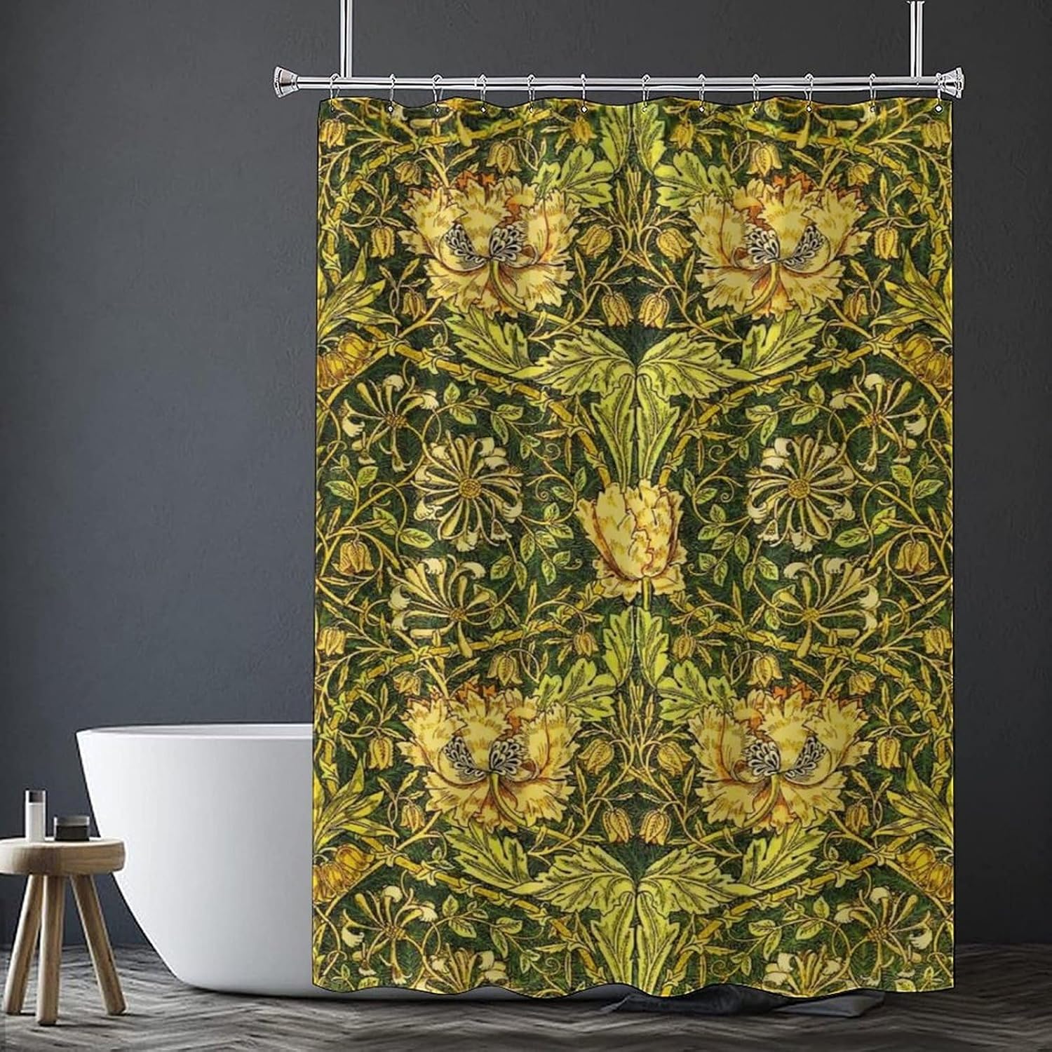 Waterproof Botanical Shower Cu - Home Bathroom Ideas 评论和价格