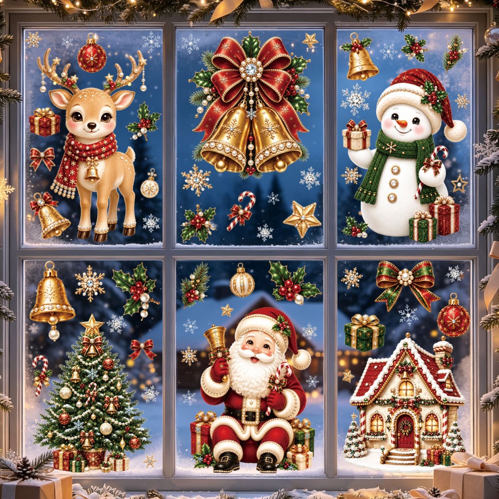 Christmas 2027 New Window Stic - Home Bathroom Tiles 评论和价格