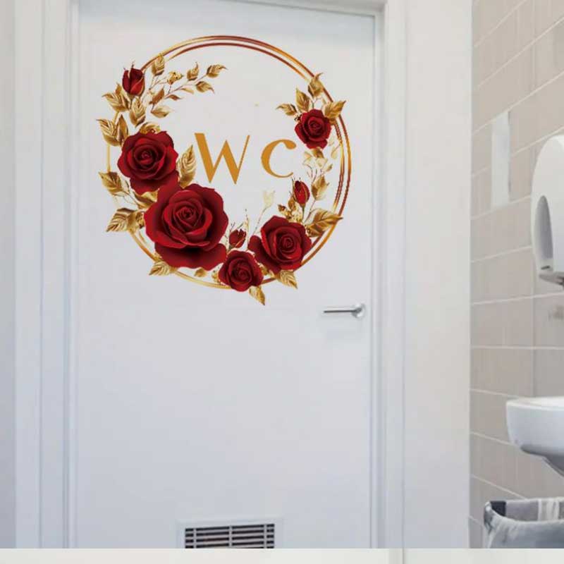 Creative Red Gold Flower Bathr - Home Bathroom Tiles Design 评论和价格