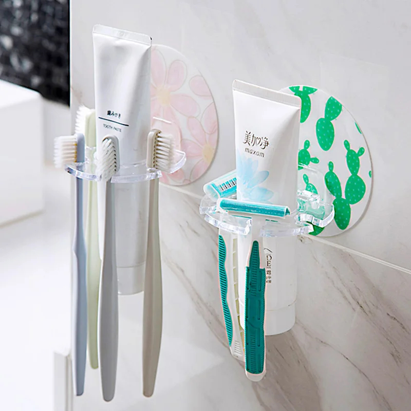 1/3pcs Self Adhesive Toothbrus - Toothbrush Holder Set 评论和价格