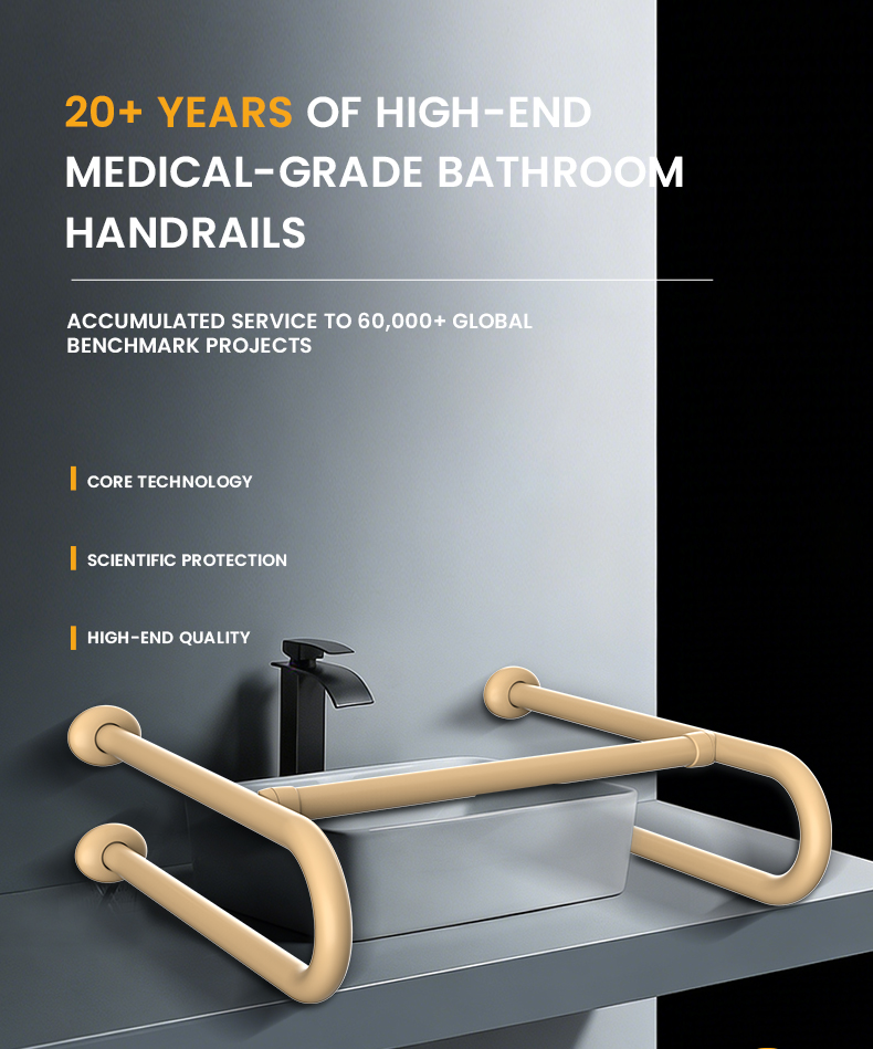 U Shaped Ergonomic Wall Mounte - Home Bathroom Grab Bar 评论和价格