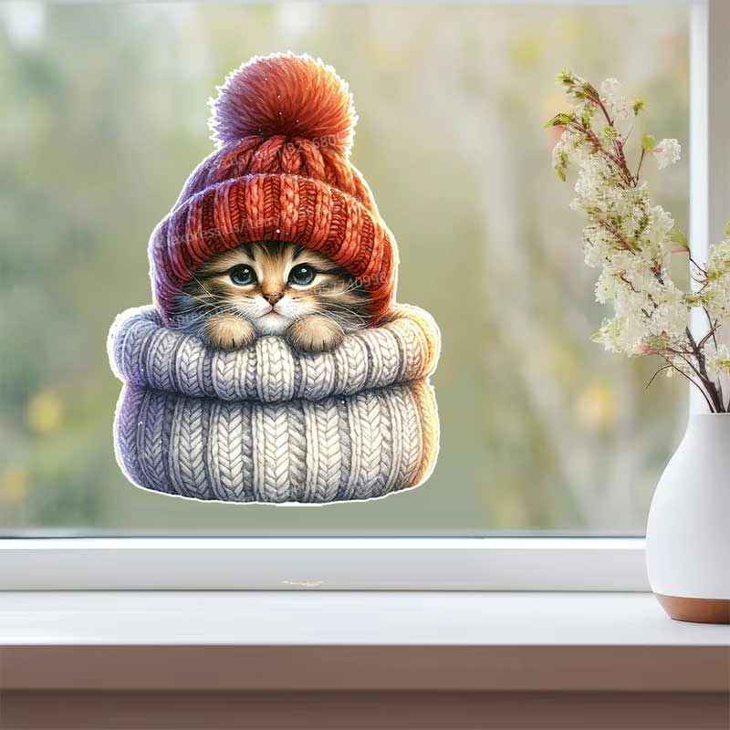 Christmas Cat Wall Sticker Bat - Home Bathroom Tiles Design 评论和价格