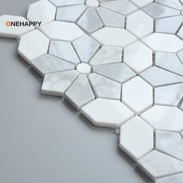 Mosaic Marble Tile for Kitchen - Home Bathroom Tiles Design 评论和价格