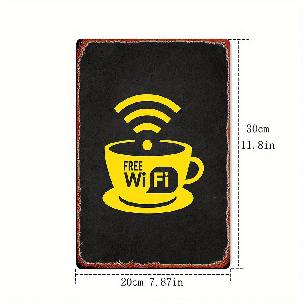 2D Vintage Metal Sign, WiFi Zo - Home Bathroom Ideas 评论和价格